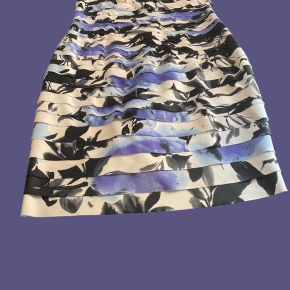 CONNECTED Dress SZ 6 Spaghetti Strap Layered Slimming Ruching Ruffles -Read - Picture 11 of 16